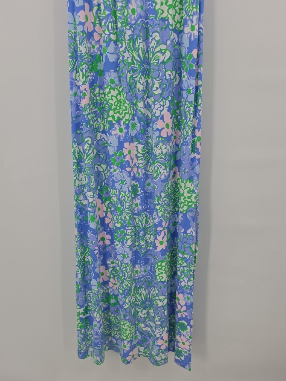 Lilly Pulitzer Pirigi Boat Neck Sunwashed Blue Plumes In Bloom Maxi Dress - Picture 3 of 8